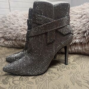 ANTONIO MELANI Sparkling Silver Heeled Boots
